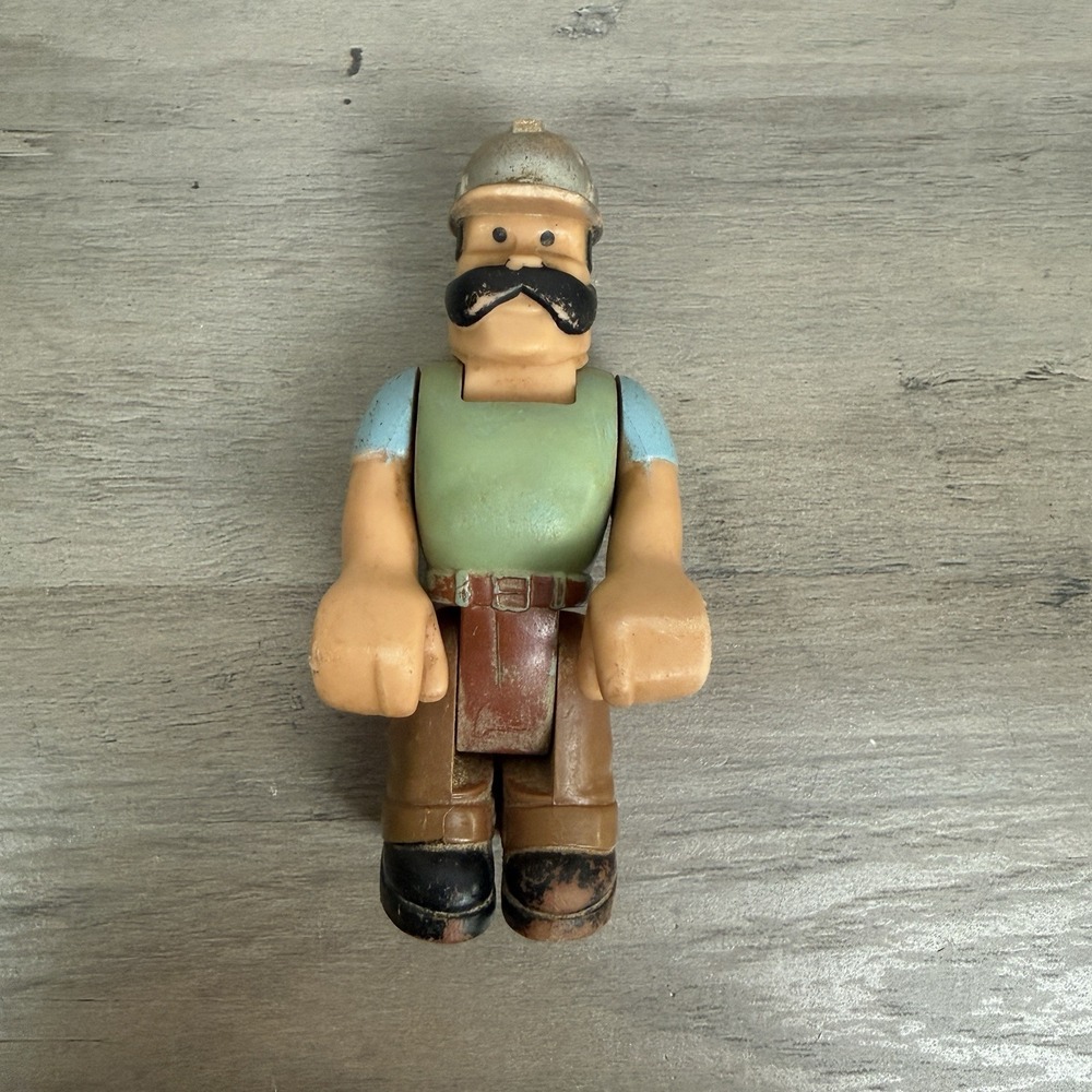 Vtg Fisher Price Lot Of 3 Husky Helpers Play Action Figures Cowboy Construction - Picture 3 of 8